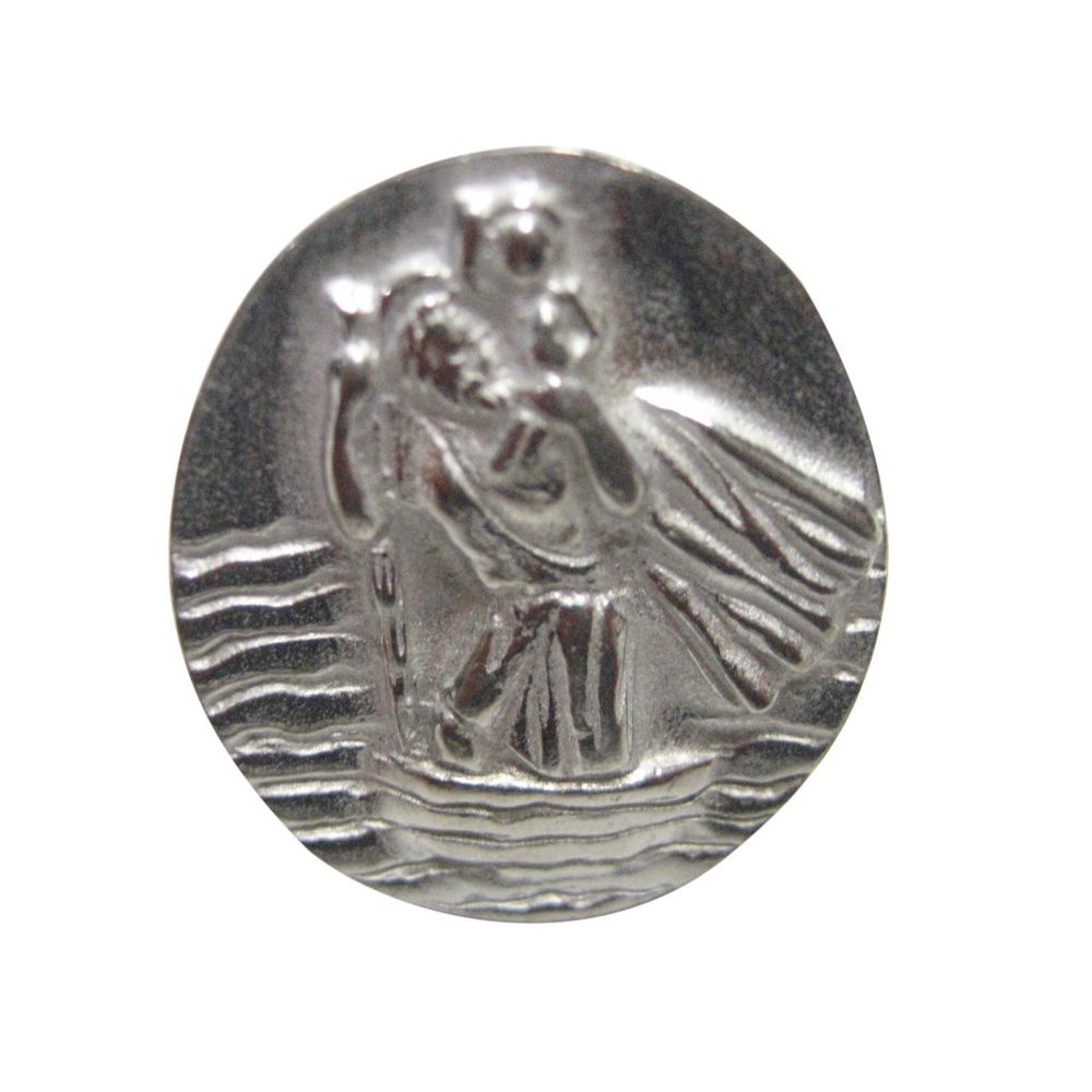 Oval Saint Christopher Adjustable Fashion Ring